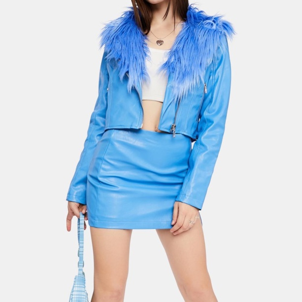 💙 DOLLS KILL “FIRST SNOWFALL” JACKET & SKIRT SET 💙